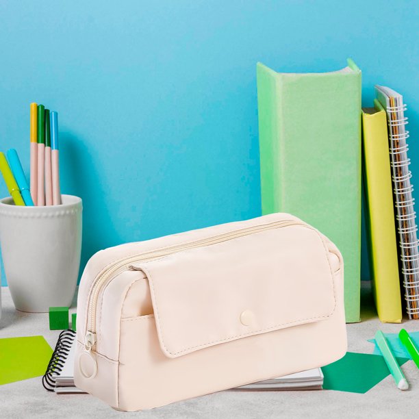 Organizador de lápices, estuche transparente de gran capacidad, almacenamiento de papelería, tela Oxford, 23 x 13 x 7 cm, para uso doméstico o de oficina.,Vsgery