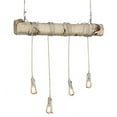 thumbnail image 2 of Meyda Tiffany 155182 Hounds Tooth 4 Light 36" Wide Abstract Linear Pendant - Natural Wood, 2 of 5