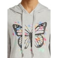 thumbnail image 4 of No Boundaries Juniors’ Graphic Tunic Hoodie, 4 of 5