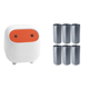 thumbnail image 1 of Desktop Trash Bin Con Tapa Tipo Lata para El Casa () Blanco, 1 of 4