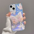 thumbnail image 1 of Funda suave con soporte de mariposa láser 3D para iPhone 13, 12, 11, 14 Pro, X, XR, XS, MAX Plus + cubierta trasera con borde ondulado Fivean unisex, 1 of 2