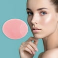 thumbnail image 2 of Unique Bargains 1 Pc Portable Silicone Facial Cleansing Brush Oval 3.94"x3.15"x1.3" Pink, 2 of 7