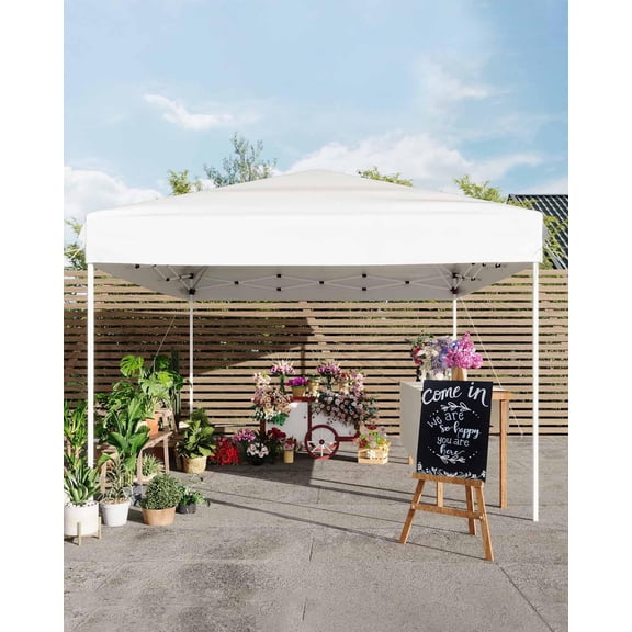 Gaderth 10x10 Pop Up Canopy Tent,One Push Pop Up Tent Instant Outdoor Gazebo With Vented Top, Sun Shade Outdoor Tent For Parties Camping Vendor