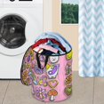 thumbnail image 5 of 50L Extra Large Popup Hamper Collapsible Laundry Basket With Zippered Lid 15.7x18.5in Cartoon Elements, 5 of 7