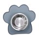thumbnail image 2 of Comedero para perros, comedero para mascotas, comedero portátil para mascotas, tapete de silicona antideslizante. Gris, 2 of 9