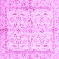 thumbnail image 1 of Ahgly Company Indoor Square Oriental Purple Modern Area Rugs, 4' Square, 1 of 4