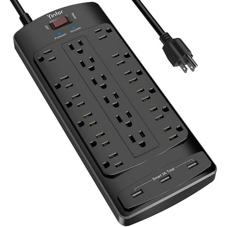 Power Bar with 8 Ft, Surge Protector Power Strip with 18 AC Outlets and ...