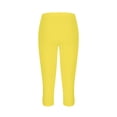 thumbnail image 5 of DENGDENG 2026 Women's Dressy Casual Capri Leggings – Trendy Lightweight Knee Length Summer Crop Pants, Yellow S, 5 of 5