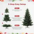 thumbnail image 4 of IdealHouse 6.5ft Pre-Lit Slim Aspen Fir Artificial Christmas Tree with Clear Lights, Realistic Pinecones & Berries, Metal Stand, 4 of 11
