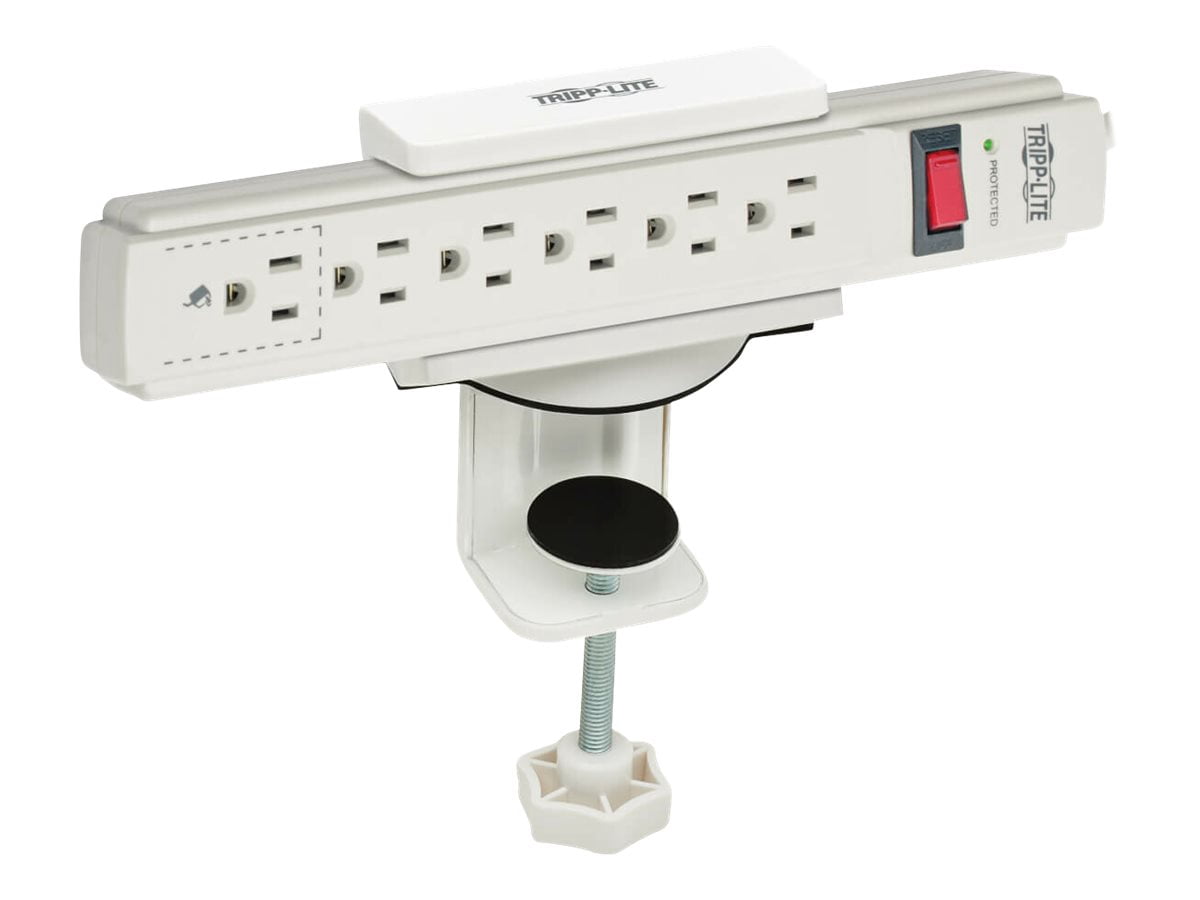 Tripp Lite Clamp-On Power Strip Holder Clamp Mount for Power Strip/Surge Protector White CLAMPUSW
