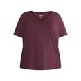 thumbnail image 5 of Terra & Sky Women's Plus Size V-Neck Tee with Short Sleeves, Sizes 0X-4X, 5 of 5