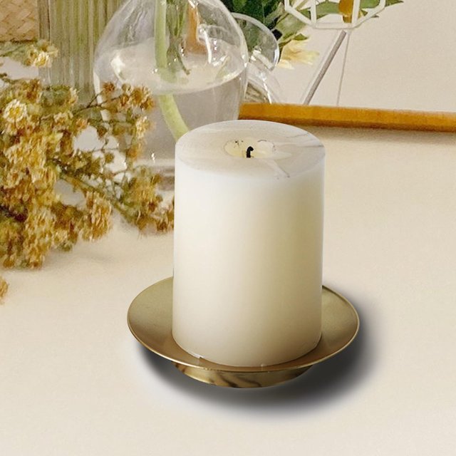 Portavelas de placa de hierro, bandeja pequeña para velas, soporte para luz de té portátil elegante, portavelas de pilar para chimenea, Hotel y boda Oro