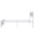 thumbnail image 6 of Bellemave Industrial Twin Bed Frame, Metal Platform Bed with Wood Headboard and Footboard, Rustic White, 6 of 11