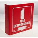 Brady Fire Extinguisher Sign,8X8",WHT/R,ENG L0FE15A