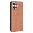 thumbnail image 3 of Case for iPhone 17,Rhombus Pattern Flip Wallet Leather Case with Card Holder Magnetic Closure Shockproof Kickstand Protective Phone Cases Cover,Brown,For iPhone 17, 3 of 10