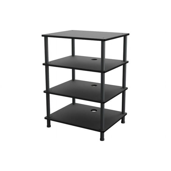 AVF AKS604BB-A 23.62"W x 18.9"D x 33.31"H 4-Shelf Freestanding Shelves, Black
