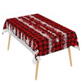 thumbnail image 6 of Duangreer Rectangle Tablecloth, Christmas Red Checkered Print Table Cover with Waterproof Wrinkle Resistant for Family Party Decors, 60 x 102 Inch, 6 of 6