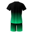 thumbnail image 5 of SHIXIAOO Men's 2025 Summer Tracksuit Plus Size Short Sleeve O Neck Athletic Suit Casual Color Block Drawstring Waist Tracksuit Set Men Turtleneck for Suit Jacket Mens Space Suit, 5 of 5