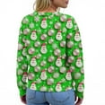 thumbnail image 7 of Women's Cute Fun Christmas Sweater Long Sleeve Knitted Sweater for Fall and Winter, Festive Holiday Wear, Perfect as Christmas Sweaters for Women and Christmas Gifts,Light Green,Size L, 7 of 7