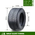 thumbnail image 5 of LIBRA Golf Cart Tire Wheel Assembly 205/50-10 4-Ply w/ 4 Lugs on 4" PCD White Wheel, Set 2 -14002, 5 of 7