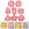 thumbnail image 2 of 8pcs Hawaiian Cookie Cutter Biscuit Cutters DIY Silicone Biscuit Stamp Mold, 2 of 7