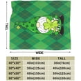 thumbnail image 4 of St. Patrick''s Day Irish Gnome with Clover Throw Blanket Soft Warm Cozy Lightweight Blankets Lucky Green Day Gift Flannel Blanket for Sofa Couch Bed Office Holiday Decorative 80"X60", 4 of 6