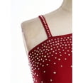 thumbnail image 7 of iiniim Women's Glittery Rhinestone Lyrical Dance Costume Sleeveless Split Maxi Dress Modern Dancewear Burgundy M, 7 of 7