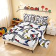 thumbnail image 2 of Erosebridal Construction Site Queen Sheets, Excavator Queen Sheet Sets, White Road Map 4pcs (1 Flat Sheet, 1 Fitted Sheet and 2 Pillowcases), 2 of 6