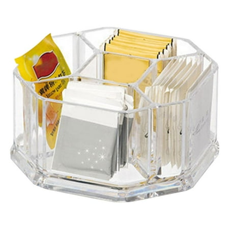 

Acrylic Tea Bags Holder Coffee Sugar Clear Organizer for Home