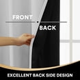 thumbnail image 4 of Homi Drapes 100% Blackout Curtain Triple Pinch Pleat Thermal Insulated Room Darkening Spill Proof Machine Washable Window Treatment Panels (1 Panel, 100x120, Silver), 4 of 8