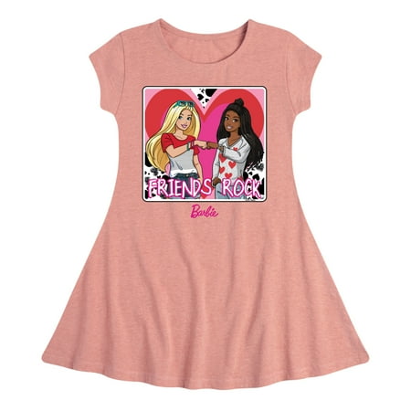 

Barbie - Friends Rock - Toddler And Youth Girls Fit And Flare Dress