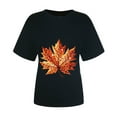 thumbnail image 5 of qolati Halloween Sequin Pumpkin Women Tops Retro Fall Print Crew Neck T-Shirt Thanksgiving Day Going Out Sweatshirts for Women, 5 of 5