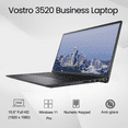 thumbnail image 3 of Dell Vostro 3520 Business Laptop, 15.6" FHD 120Hz Display, Intel Core i3-1215U, 16GB RAM, 512GB PCIe SSD, SD Card Reader, Webcam, Wi-Fi, HDMI, RJ-45, Win 11 Pro, 3 of 5