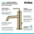 thumbnail image 5 of Ramus™ Single Handle Bathroom Sink Faucet with Lift Rod Drain in Brushed Gold, 5 of 11