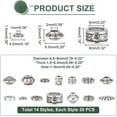 thumbnail image 2 of 1box 420pcs 14 styles style Spacer Beads Donut & Square & Daisy Mixed Shapes Antique Silver 4.5~8x1.5~6.3mm Hole: 1~5mm 30pcs/style, 2 of 5