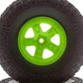 thumbnail image 3 of 4pcs RC Rubber Tires & Wheel Rims Set for /10 Short Course Green, 3 of 4