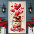 thumbnail image 4 of Cute Cow Valentine's Day Banner Red Heart Love Backdrop Pink Rose Romantic  Heart Background for Valentine's Day Party Romantic Celebration Indoor Decoration, 4 of 8