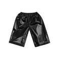 thumbnail image 3 of Haitryli Girls Metallic Shorts Jazz Street Dance Shorts Shiny Dance Hot Short School Stage Show Black 170, 3 of 6