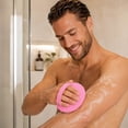 thumbnail image 4 of Bath Scrubber, Body Scrub Brush With Grip Strap Personal Care Brush For Shower Body Cleansing Pink-12.5Cm, 4 of 4