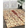 thumbnail image 3 of Ahgly Company Machine Washable Indoor Rectangle Contemporary Brown Gold Area Rugs, 8' x 12', 3 of 7