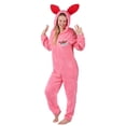 thumbnail image 4 of Christmas Mens Union Suit Zip-Up Onesie Pajama, Pink Bunny, Yeti, or Moose, 4 of 7