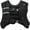 Black, variant on SUMMIT Weighted Vest, 6lb/8lb/12lb/16lb/20lb/25lb/30lb Weight Vest with Reflective Stripe for Workout, Strength Training, Running, Fitness, Muscle Building, Weight Loss, Weightlifting