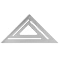 thumbnail image 1 of Regla triangular de 12 pulgadas, ángulo recto, herramienta de medición de transportador de carpintería de aluminio blanco a prueba de óxido (perfil de aluminio), 1 of 8