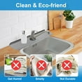thumbnail image 5 of Kitchen Sink Splash Guard, EEEkit 24inch Silicone Faucet Handle Drip Catcher Tray Mat, Dish Soap Dispenser Sponge Holder, Sink Accessories for Kitchen Counter and Bathroom, Gray/Off White, 5 of 7