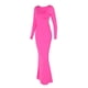 thumbnail image 4 of Vestido Mujer Ajustado Color Sólido Sin Espalda Estilo Y2K Ropa de Fiesta Kuymtek Rosa roja T L para Mujer, 4 of 9