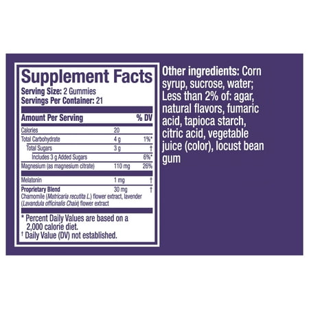 Vicks ZzzQuil Pure Zzzs Sleep Aid Kids Melatonin Gummies, Melatonin 0.5mg + Magnesium, 42 Count