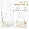 thumbnail image 2 of DAKOMM Shoulder Bag, Shoulder Bag for Women with 2 Removable Straps, Cute Crossbody Handbag with Zipper Closure, Retro Classic Purses, Trendy Vegan Leather Shoulder Tote HandBag, White, 2 of 6