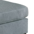 thumbnail image 3 of 32 Inch Modern Square Ottoman with Plush Foam Seating Gray Linen Fabric - Saltoro Sherpi, 3 of 6