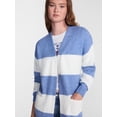 thumbnail image 3 of No Boundaries Open Front Duster Cardigan, Midweight, Women's and Women’s Plus XXS-4X, 3 of 4