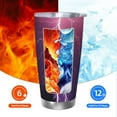 thumbnail image 6 of KLL Thunderstorm Violet Purple Print 40oz Stainless Steel Insulated Car Cup with Spillproof Lid - Keep Your Drink Hot or Cold on the Go-Straw Three-piece Set, 6 of 8